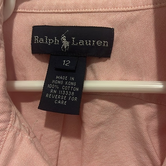 Pink Ralph Lauren Oxford polo - Picture 3 of 4
